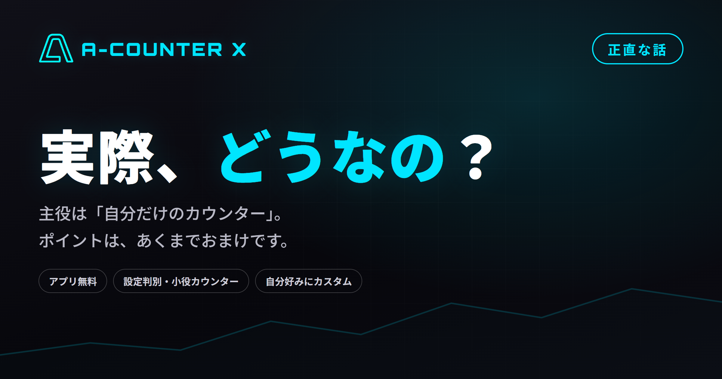 A-COUNTER Xって、実際どうなの?──正直にお話しします