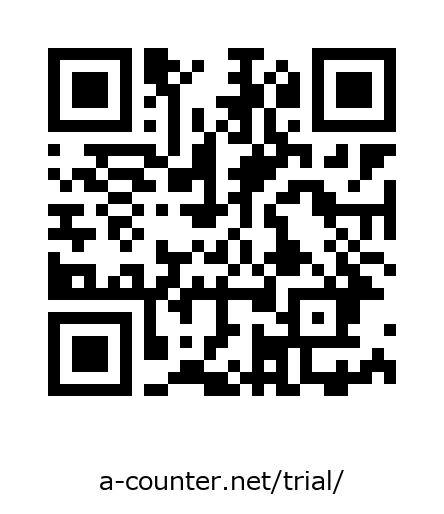 体験コーナー（a-counter.net/trial/）の QR コード